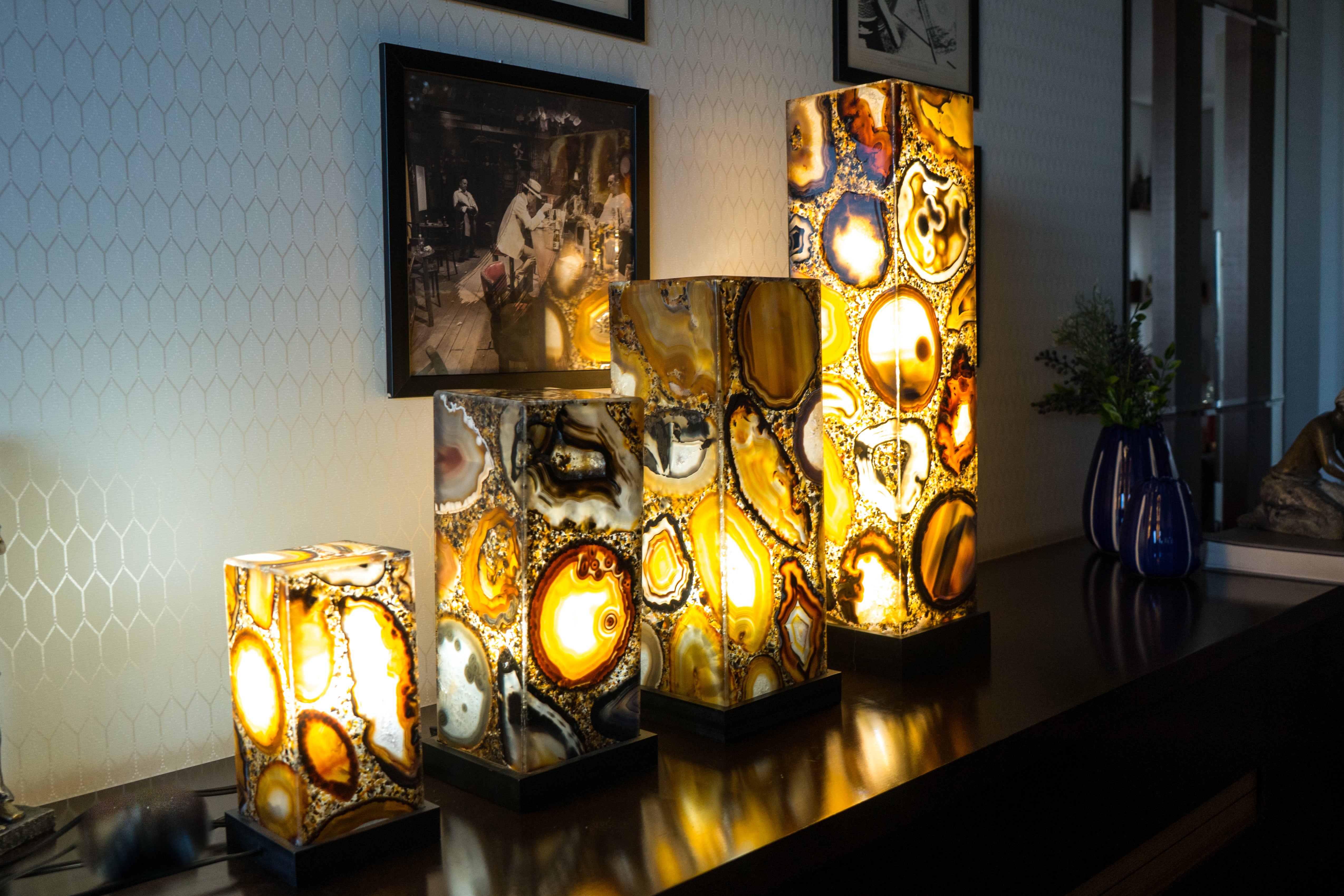 Natural Crystal Lamps Amethyst Citrine and Agate