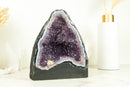 Lace Agate Geode with Lavender Amethyst with Flower Rosettes