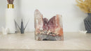 Pink Amethyst Geode with Natural Raw Red and Pink Amethyst Cluster