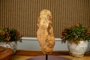 Orange Citrine Cluster with Galaxy Druzy on Metal Stand collective