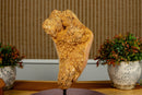 Orange Citrine Cluster with Galaxy Druzy on Metal Stand collective