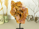 Pink Amethyst Geode with Dove of Peace Natural Drawing collective