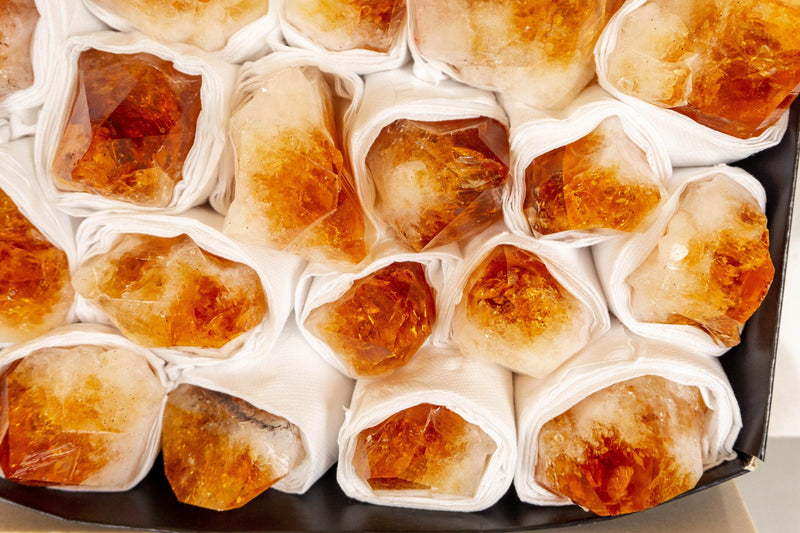 Wholesale Citrine Points Flat Box, Aa Quality collective