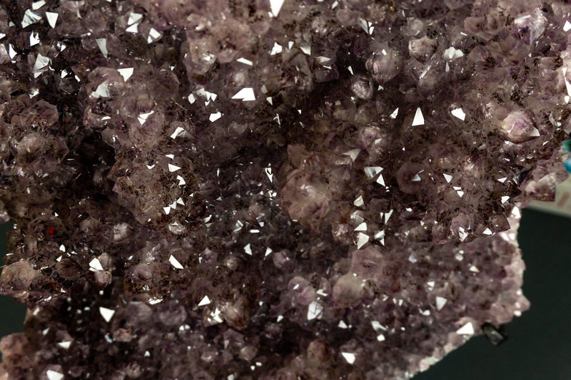 Amethyst Cluster with Flowers (Stalactites) and Golden Goethite collective