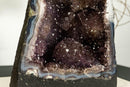 Amethyst Cathedral  Geode with Golden Goethite (Cacoxenite) Galaxy Druzy collective