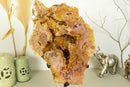 Pink Amethyst Geode with Dove of Peace Natural Drawing collective