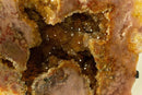 Pink Amethyst Geode with Dove of Peace Natural Drawing collective