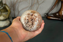 Pink Amethyst Sphere with Pink and Red Amethyst Druzy collective