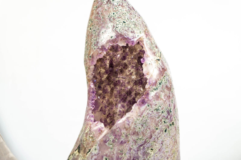 Amethyst Geode Floor Lamp, Polished Geode Lamp, 36 In Tall collective