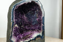 Große Amethyst-Höhlengeode mit Galaxy Druzy und gebändertem Achat