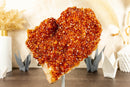 Large Natural Citrine Flower Cluster on Stand with Orange Citrine Crystal Stalactite - 6.5 Kg - 14.3 lb - E2D Crystals & Minerals