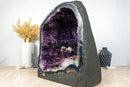 Große Amethyst-Höhlengeode mit Galaxy Druzy und gebändertem Achat