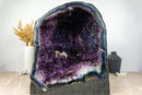 Große Amethyst-Höhlengeode mit Galaxy Druzy und gebändertem Achat
