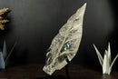 Genuine Diamantina Quartz Leaf, Hand Carved Crystal Art