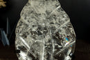 Genuine Diamantina Quartz Leaf, Hand Carved Crystal Art