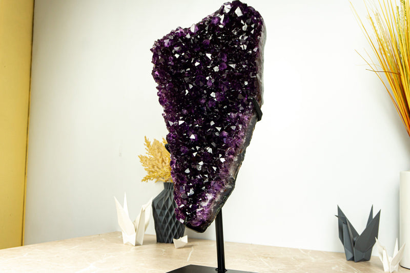 AAA Amethyst Geode Cluster with Dark Purple Grape Jelly Amethyst Druzy