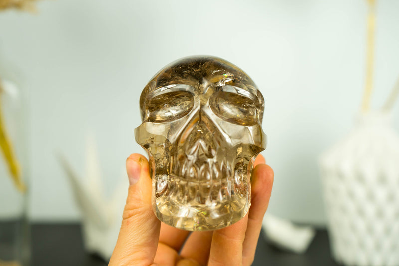 Gorgeous AAA Untreated Natural  Citrine Crystal Skull
