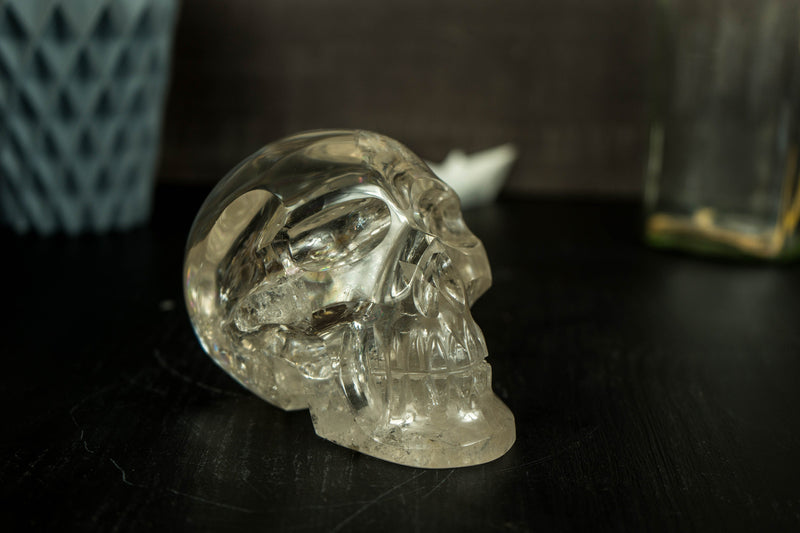 Large AAA Natura Diamantina Crystal Skull Head with Rainbows