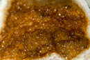 Medium Size Citrine Geode with Deep Orange Citrine Druzy, flower Rosettes