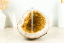 Small Yellow Citrine Geode Cathedral, Orange Crystal Citrine