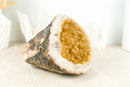 Small Yellow Citrine Geode Cathedral, Orange Crystal Citrine