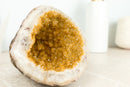 Small Yellow Citrine Geode Cathedral, Orange Crystal Citrine