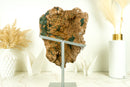 Seltene rote und rosa Amethyst-Geode mit tiefrotem Amethyst-Druzy