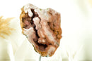 SELTENE kleine rosa & rote Amethyst-Geode mit AAA-Rose und rotem Amethyst-Drusen