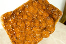 Deep Orange Citrine with Stalactite Flower and Cognac Orange Citrine Druzy