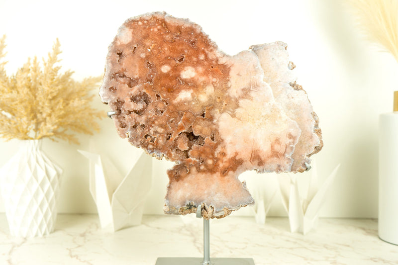 RARE Pink Amethyst Geode with Red Galaxy Amethyst Druzy