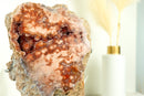 Seltene rote und rosa Amethyst-Geode mit tiefrotem Amethyst-Druzy