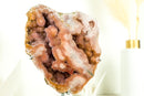 SELTENE kleine rosa & rote Amethyst-Geode mit AAA-Rose und rotem Amethyst-Drusen