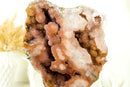SELTENE kleine rosa & rote Amethyst-Geode mit AAA-Rose und rotem Amethyst-Drusen