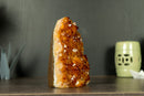 Citrine Crystal Cluster with Display Points of Rich Orange Citrine Druzy