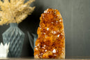 Citrine Crystal Cluster with Display Points of Rich Orange Citrine Druzy