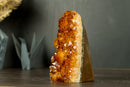 Citrine Crystal Cluster with Display Points of Rich Orange Citrine Druzy