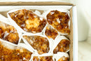 Wholesale Super Extra Quality Madeira Citrine Clusters Flat Box - Mineral Flat, Wholesale Bulk
