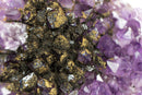 Rare Amethyst Cluster with Black Sugar Coated Druzy and Deep Purple Amethyst, Natural & Ethical 3.1 Kg - 6.8 lb - E2D Crystals & Minerals