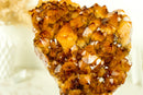 Natural Rich Orange Citrine Cluster with AAA Madeira Orange Citrine Druzy on Stand - 4.1 Kg - 9.0 lb - E2D Crystals & Minerals