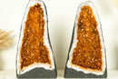 Pair of Citrine Geode Cathedrals with Sparkling AAA-Grade, Rich Orange Druzy - 35 Kg - 77 lb - E2D Crystals & Minerals