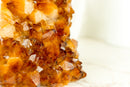 Citrine Crystal Cluster with AAA Golden Orange Citrine Druzy, Self Standing