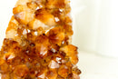 Citrine Crystal Cluster with AAA Golden Orange Citrine Druzy, Self Standing