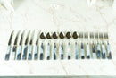 Handmade Blue Lace Agate with Stainless Steel Cutlery Tableware Set, Serves 6, Comes in a Wooden Box - E2D Crystals & Minerals