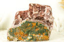 Pink Amethyst Geode with Red Amethyst Druzy and Green Jasper