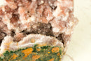 Pink Amethyst Geode with Red Amethyst Druzy and Green Jasper