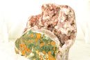 Pink Amethyst Geode with Red Amethyst Druzy and Green Jasper