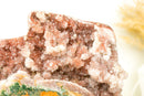 Pink Amethyst Geode with Red Amethyst Druzy and Green Jasper