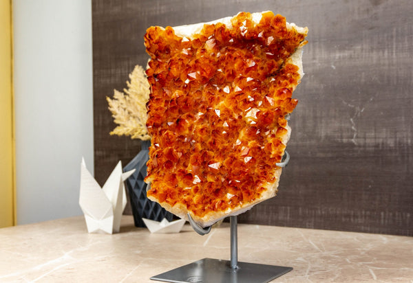 Purchase Large Citrine Geode: Perfect for Home Decor and Collectors - E2D Crystals & Minerals