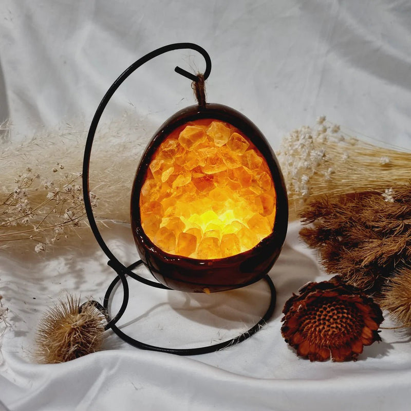 Bring Positive Vibes to Your Space with Citrine Crystal Lamp - E2D Crystals & Minerals