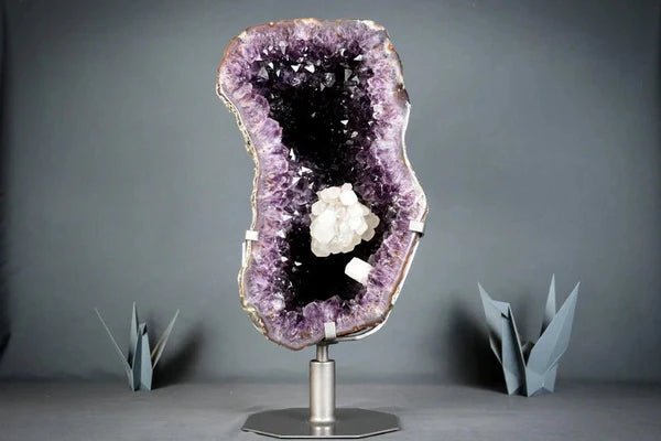 Improve Decor & Healing Energy with Lavender Amethyst Agate Geode - E2D Crystals & Minerals